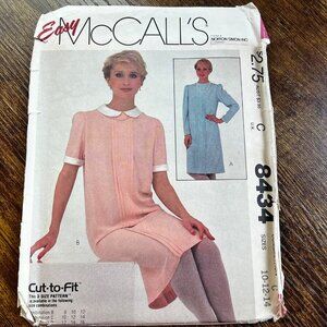 McCall's 8434 10-12-14 Women's Pleated Dress Sewing Pattern New